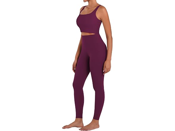 Sunzel Womens Leggings 25in S Black Cherry