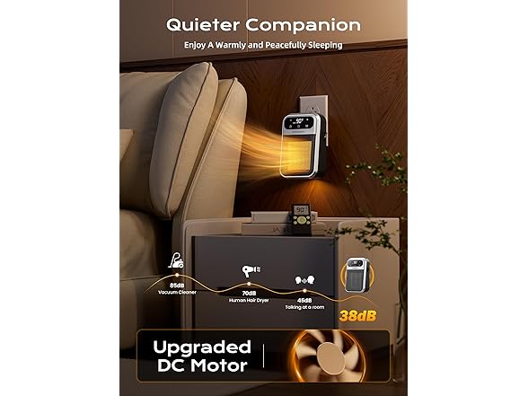 Brightown Minetom Portable Plug In Space Heater, 800W