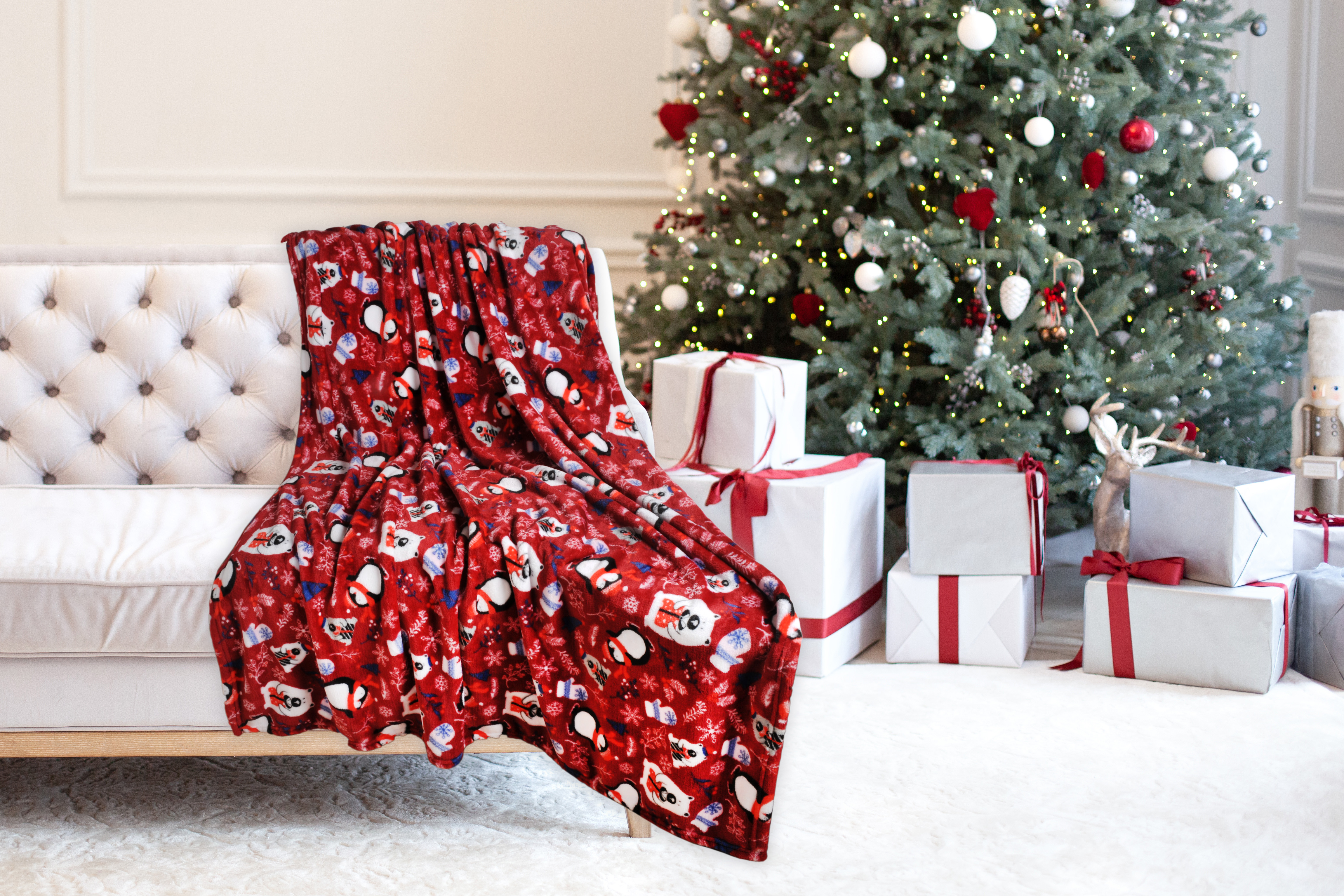Holiday Plush Flannel Throw Blanket - Gallery 25