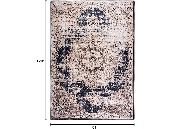 L'Baiet Cameron Ivory Distressed 8x10 RunnerRug
