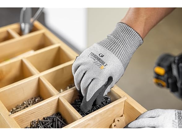 Toughbuilt TB-P2-112-5-L Nitrile Dipped Gloves