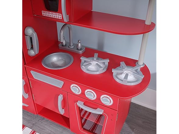 KidKraft Red Vintage Wooden Play Kitchen