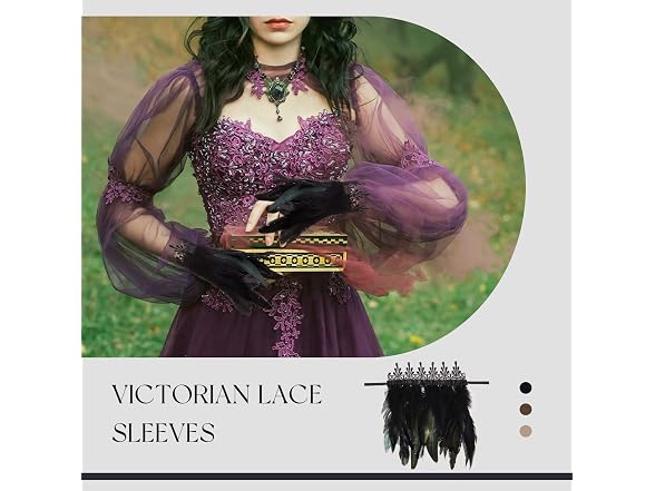 Taiyin Victorian Feather Collar Feather Bracelets