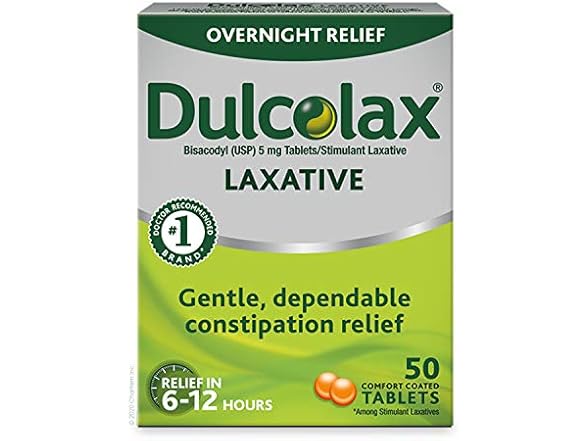 Dulcolax Overnight Relief, 50ct