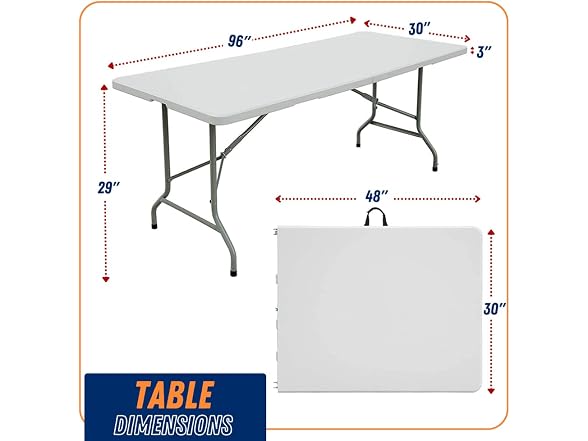 CozyBox CozyBox 8FT Folding Table Indoor