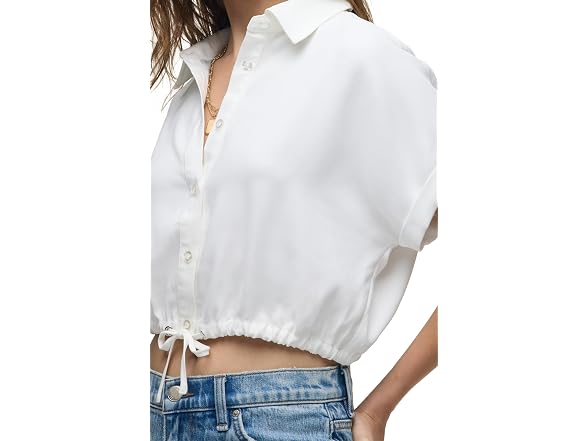 HUDSON Women's Drawstring Button Down