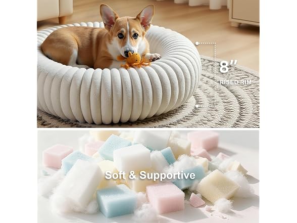 Calming Dog Bed Anti-Anxiety Donut Dog Beds