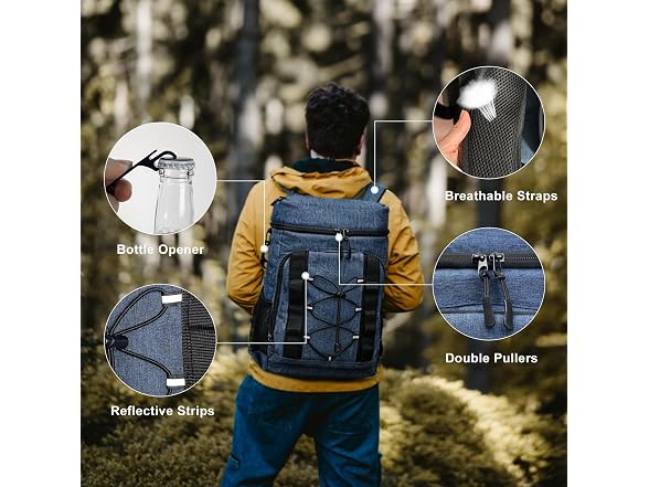 Picsthetic 33 Cans Insulated Backpack Cooler