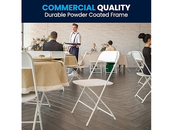 Flash Furniture Hercules Set of 10 Indoor/Outdoor Heavy-Duty Plastic Folding Chairs