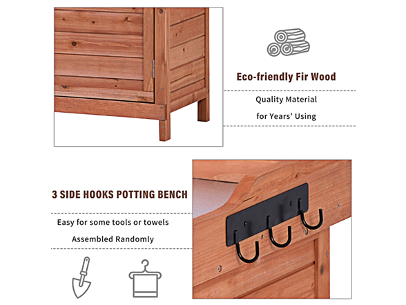 Red Barrel Studio Garden Potting Bench w/ Storage