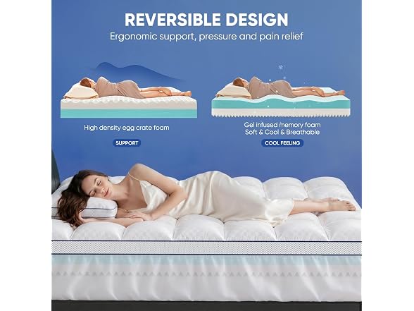 Full Mattress Topper, Memory Foam