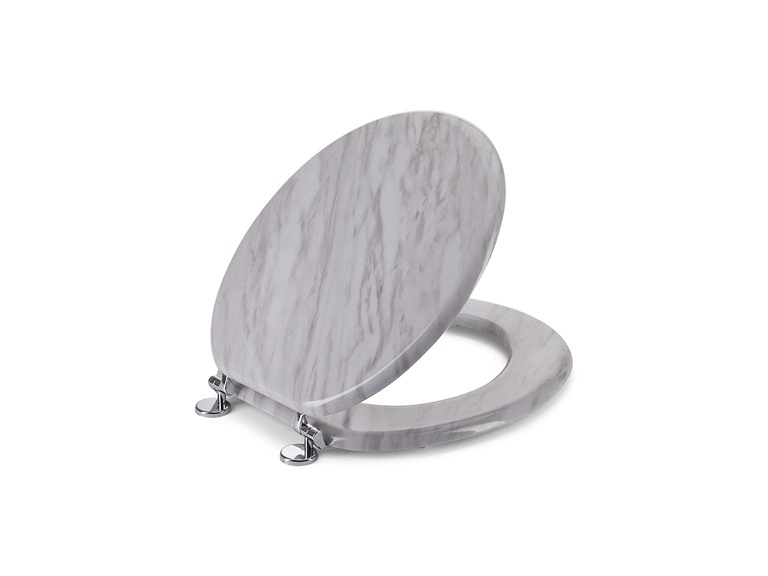 J&V Textiles 809-BG Marbelized Round Toilet Seat B
