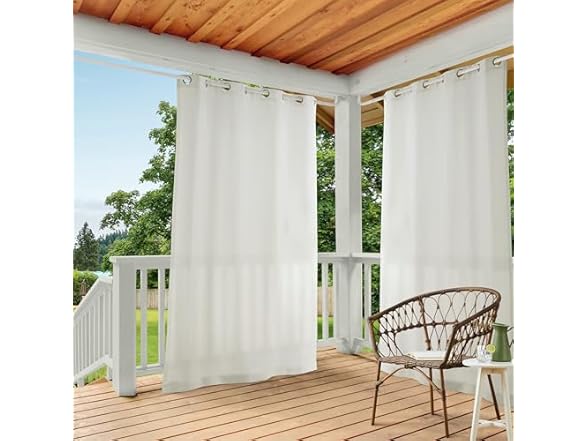 Cabana Vanilla In/Outdoor Curtain 2Pk 54"x96"