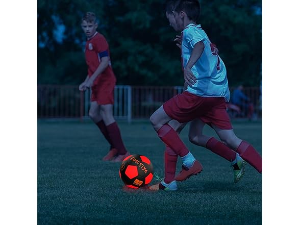 OMOTIYA LED Light Up Soccer Ball