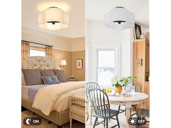 BesLowe 4-Light 14.4'' Semi Flush Mount Ceiling Light