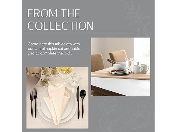 Laurel Solid Texture 60 x 102 Tablecloth