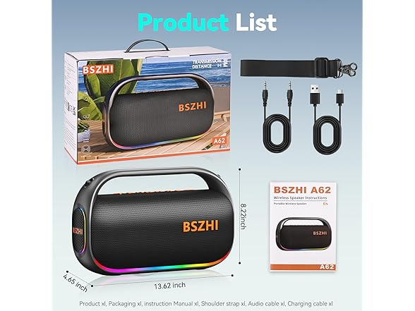 80W (120W Peak) Bluetooth Speaker