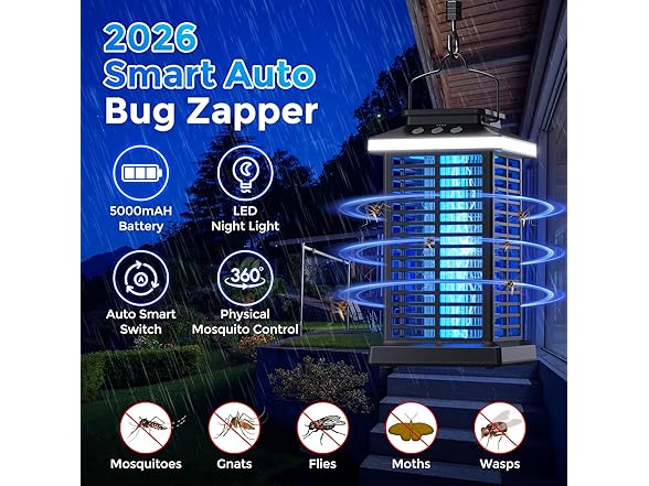 KOOSA Rechargeable Bug Zapper Outdoor