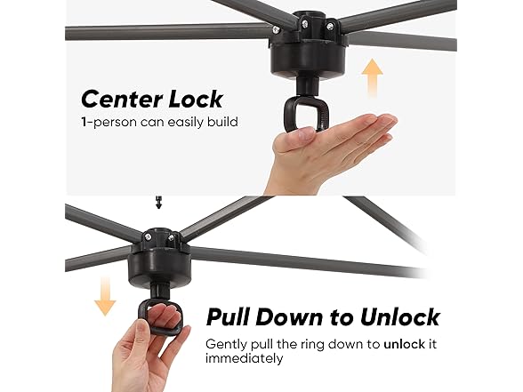 Saemoza 10x10 Pop Up Canopy Tent with One Push Setup
