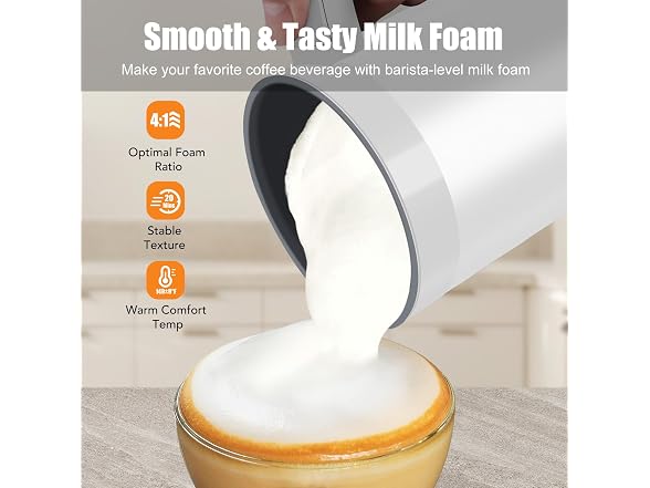 CookSwift White 13.05oz Milk Frother