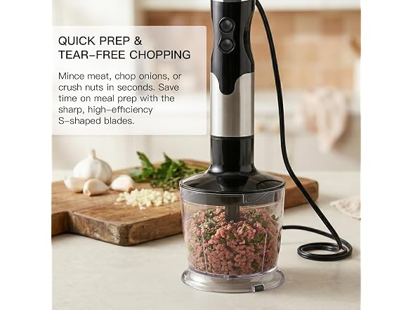 MEGAWISE 5-in-1 Immersion Hand Blender