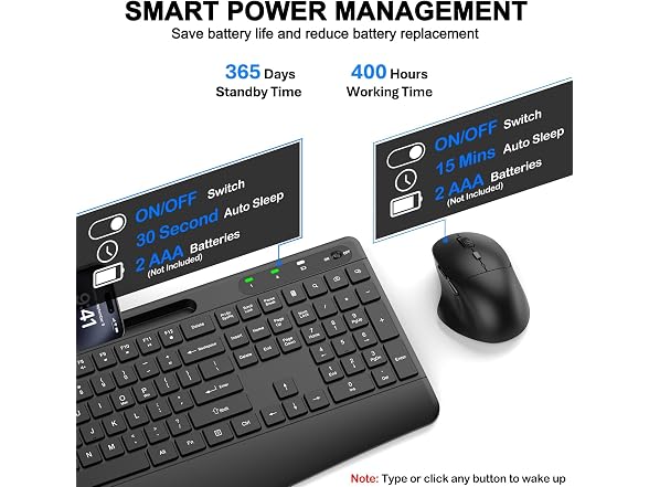 Wireless Keyboard and Mouse Combo