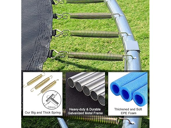 Livavege Trampoline 10FT Safety Enclosure Net