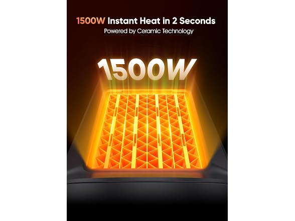 Givebest Portable space heater, 1500W Grey