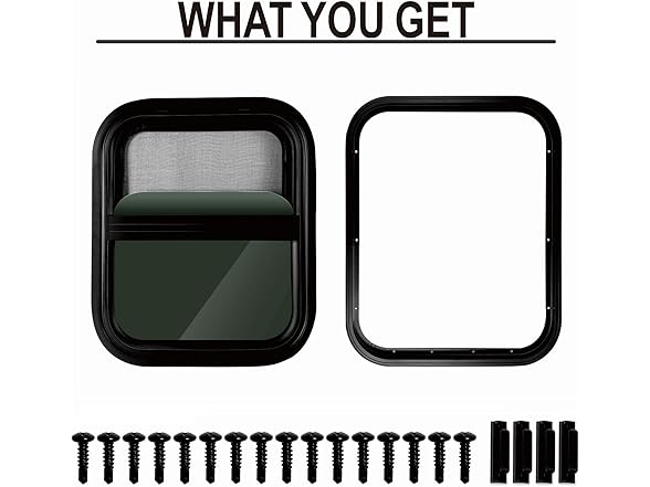 RV Window, Camper Trailer Windows, 14" W x 16" H