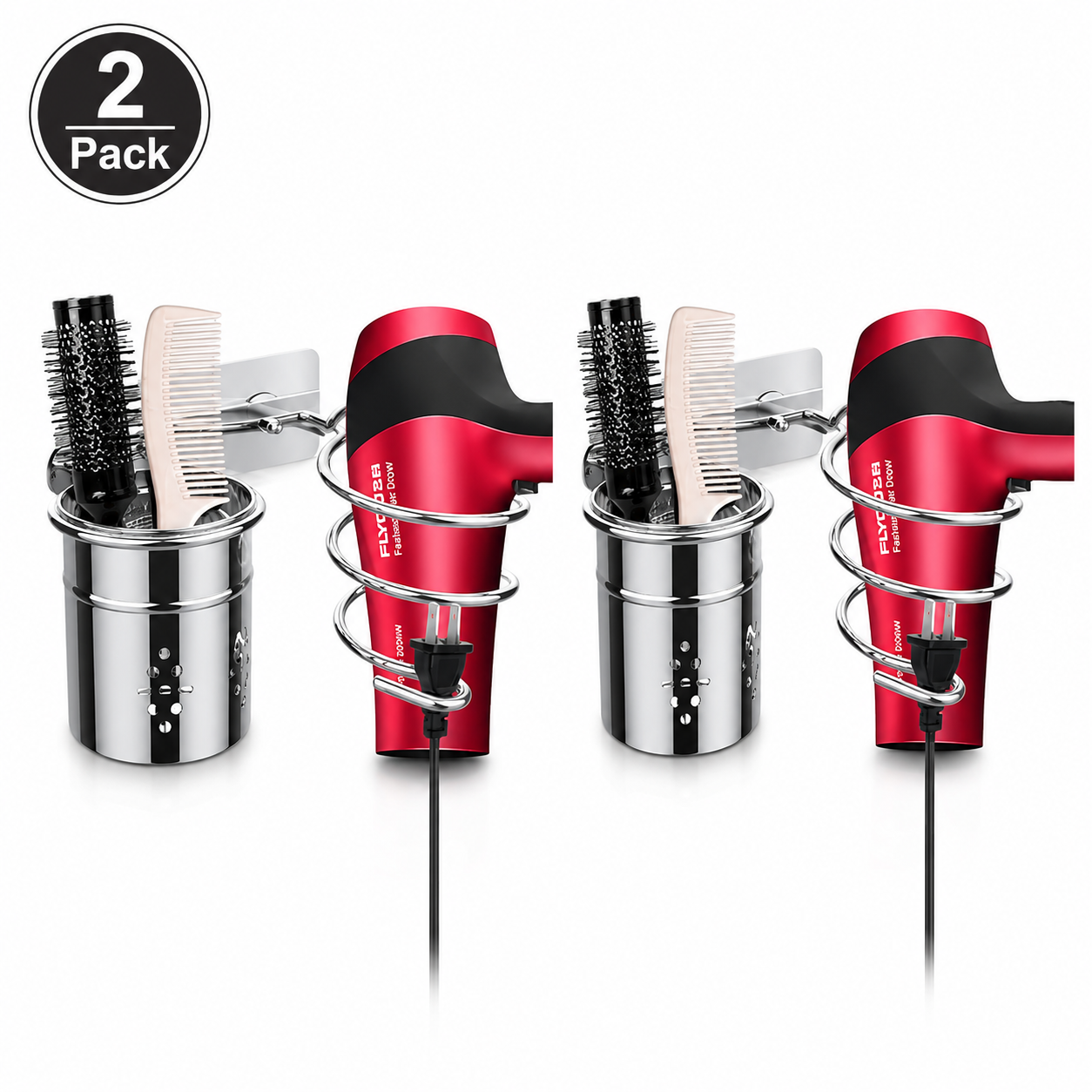Hair Dryer Holder Wall Mount 2-Pack - Gallery 9