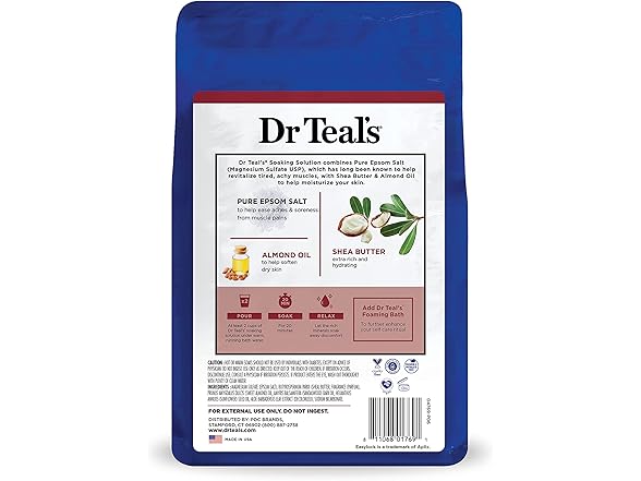 Dr Teal's Epsom Salt Shea & Almond 3lbs