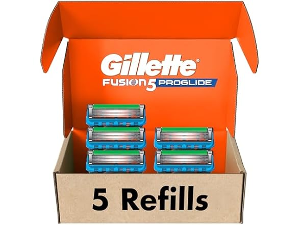 Gillette Fusion5 ProGlide Razor Refills for Men, 5 Count