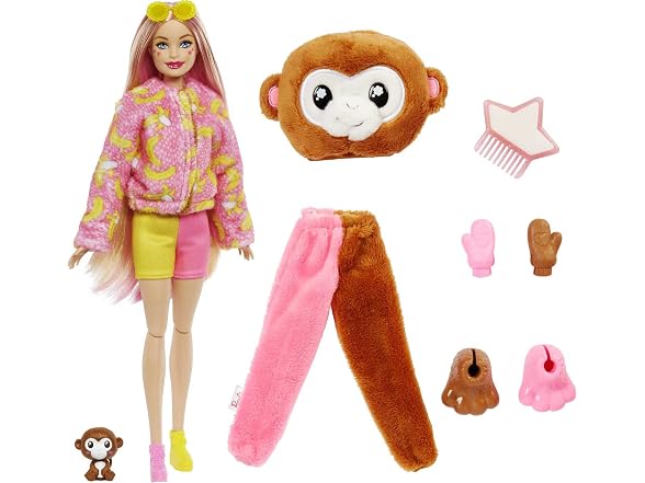 Barbie Cutie Reveal Fashion Doll, Jungle