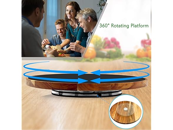 NutriChef JP Cons Catalog Master Rotating Lazy Susan Cheese Board
