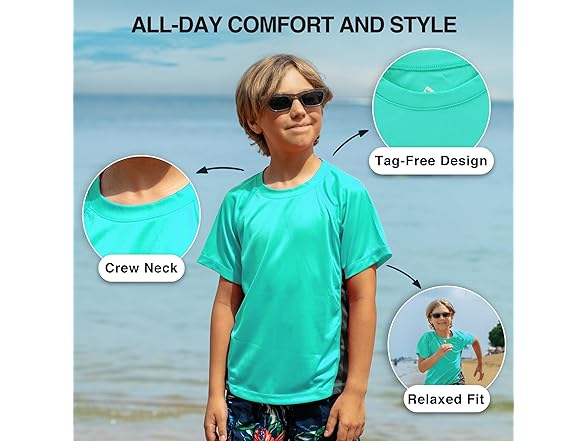 Kanu Surf Boys Short Sleeve UPF 50+ Swim Shirt (8)
