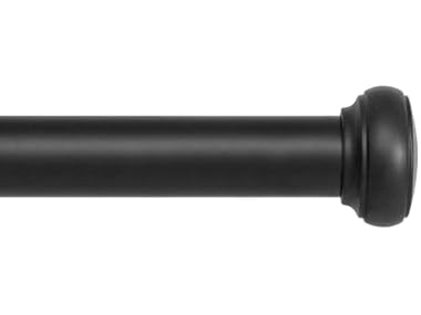 $13.99, Was $25, 44% Off! Kenney 1" Weaver Curtain Rod, 72-144", Black dealfomo