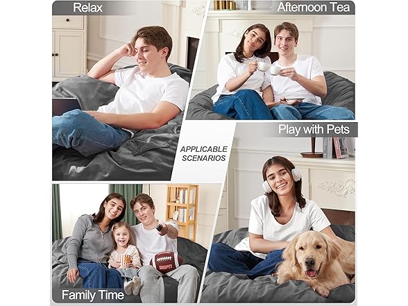 Grey 4 FT Bean Bag Chair