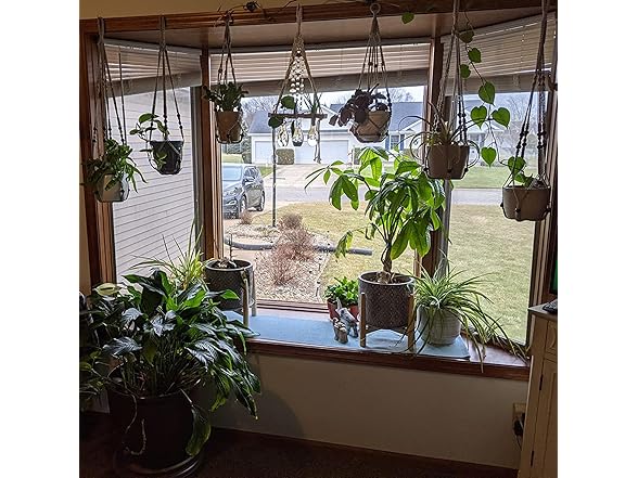 AKEIE Macrame Plant Hanger 3 Pack Indoor & Outdoor