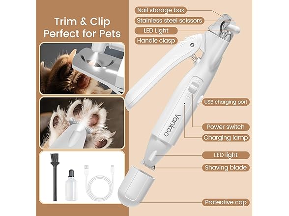 2 in 1 Dog & Cat Nail Clippers
