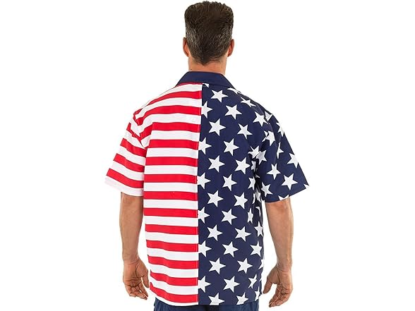 Uzzi Men (M) USA Flag Hawaiian Hpusa2 Shirt