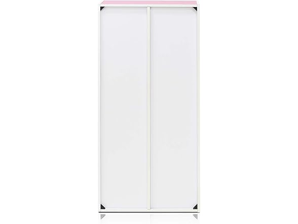 Furinno LUDER Book Shelf, White/Pink