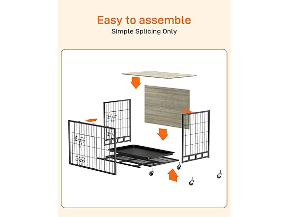 GAOMON 38.6" Double-Doors Dog Kennel