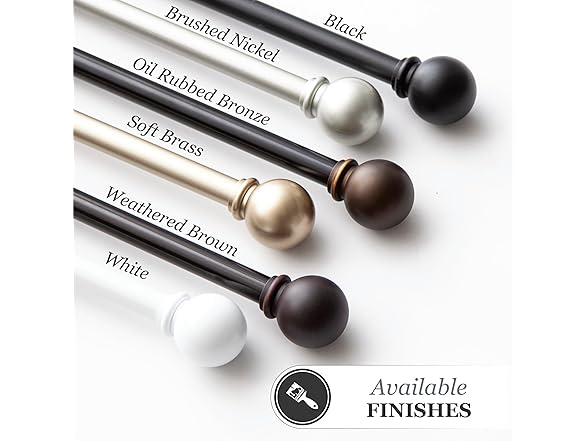 28" to 48"Chelsea Ball End Curtain Rod