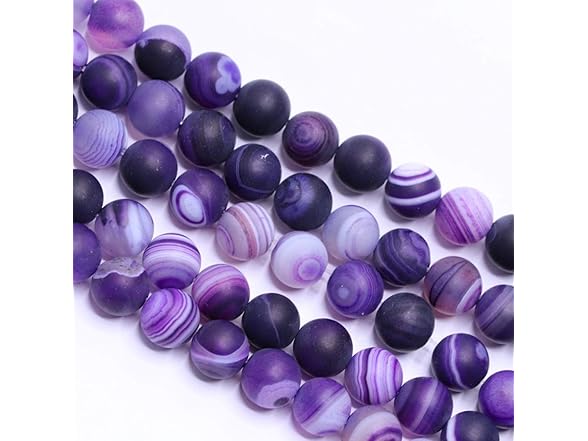 PLTbeads Gorgeous Purple Stripe Agate
