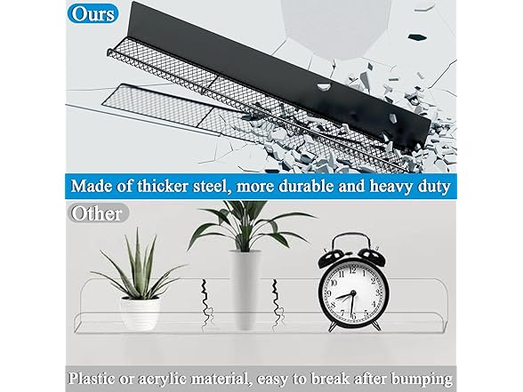 DTUQYX Magnetic Bookshelf 2pk Black