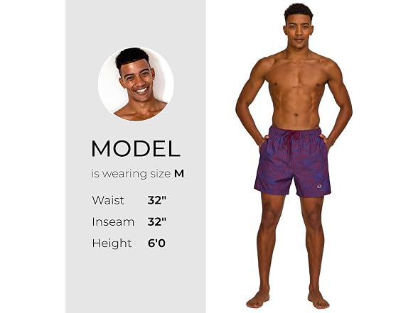 Champion Mens 5" Swim Trunks