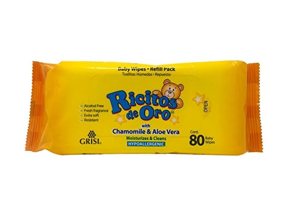Ricitos Baby Wipes Chamomile, 80ct