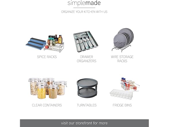 SIMPLEMADE Clear Refrigerator Bins 3Pk