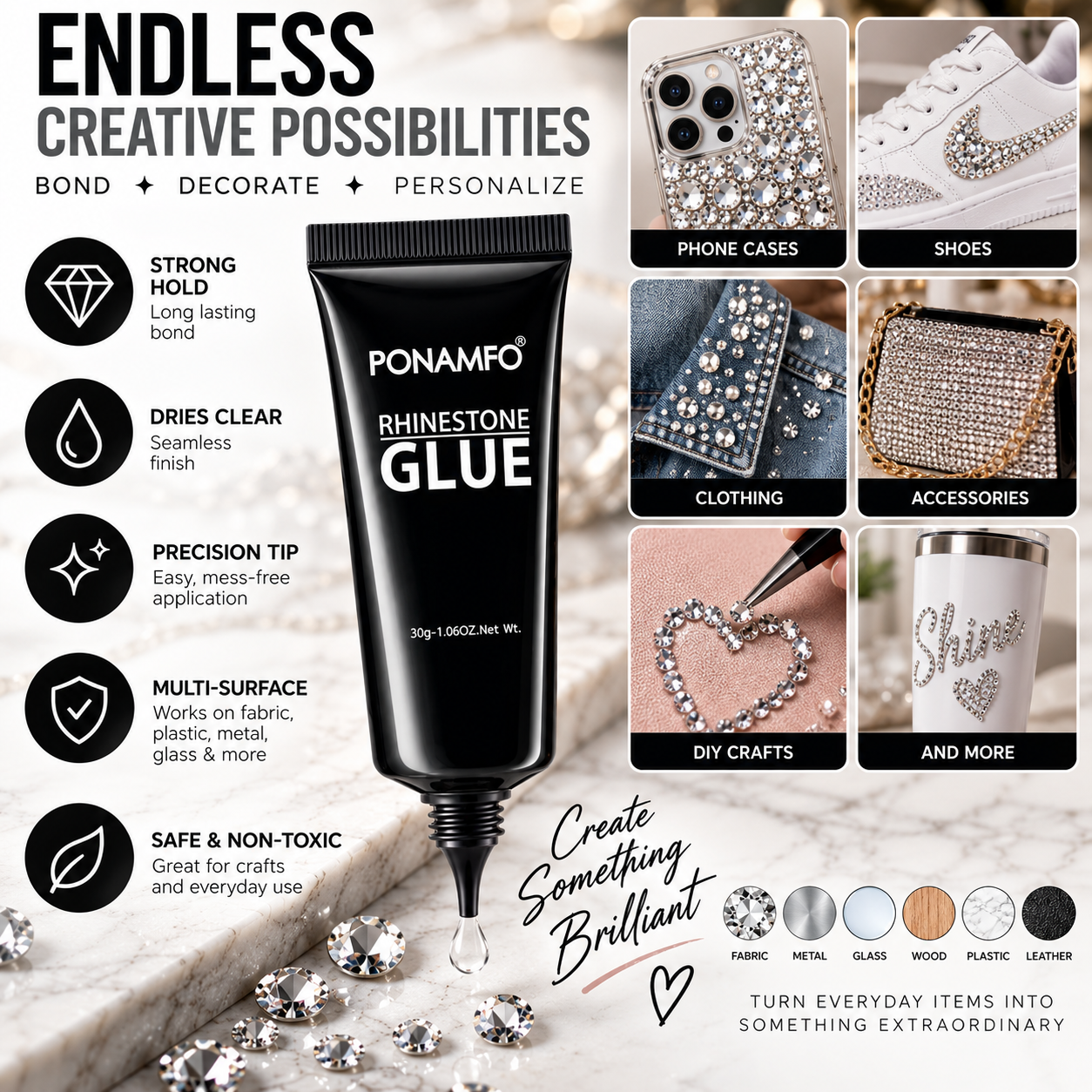 Rhinestone Glue for Nails and Crafts, 30g - Gallery 6