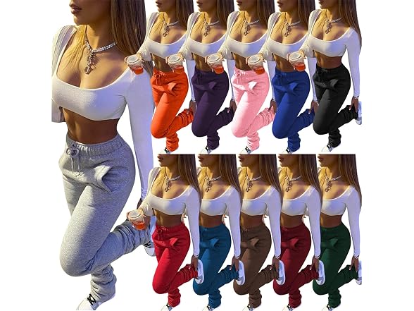 Shinfy Women (S) Stacked Fleece Sweatpants Joggers